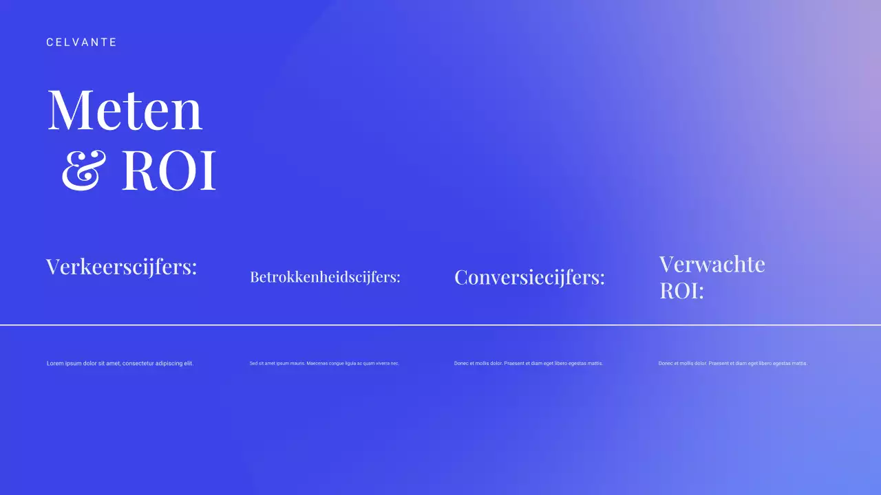 blauwe moderne marketingpresentatie