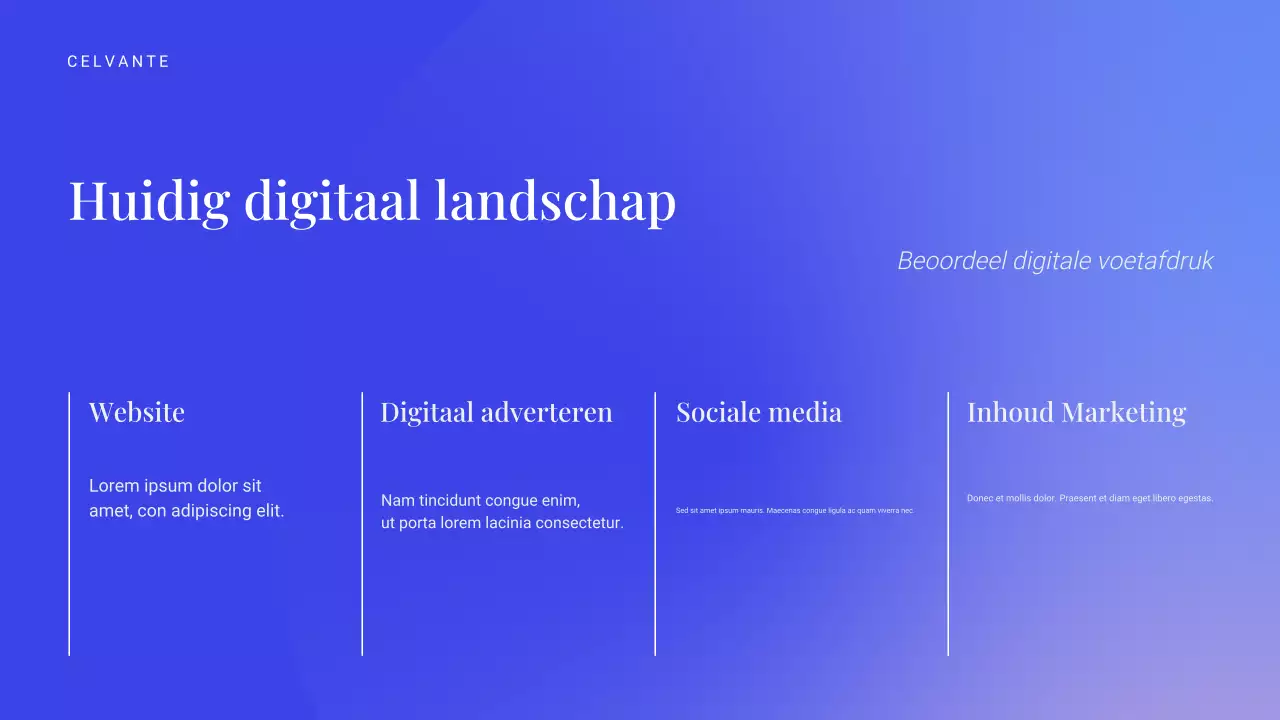 blauwe moderne marketingpresentatie