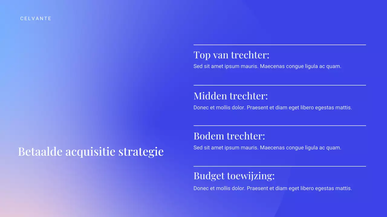 blauwe moderne marketingpresentatie