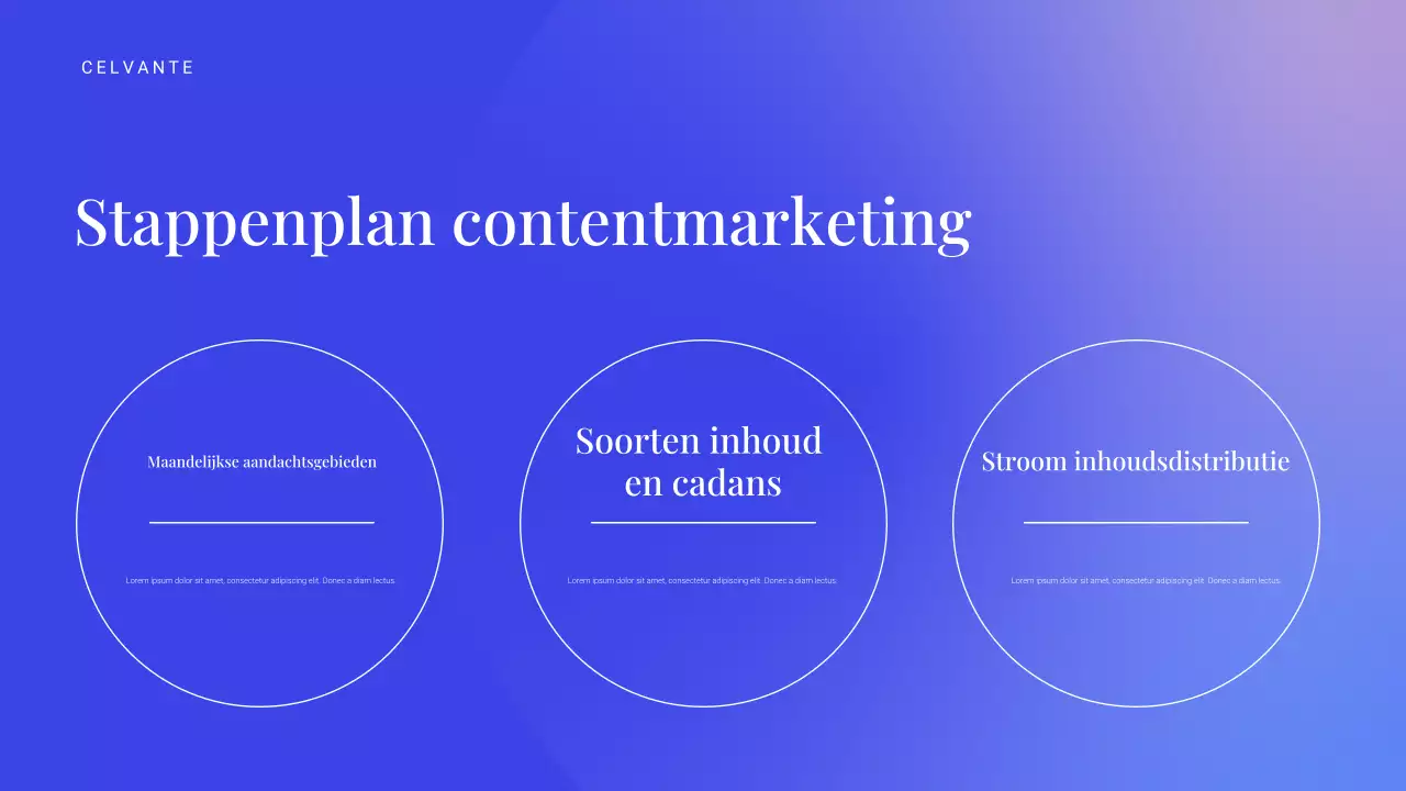 blauwe moderne marketingpresentatie