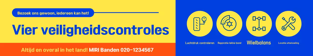 Blauwe Moderne Veiligheidscontrole Promotie