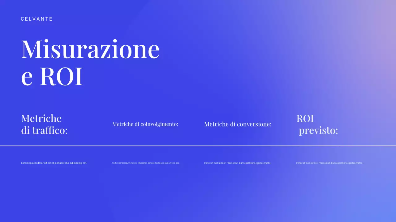 presentazione di marketing moderno blu