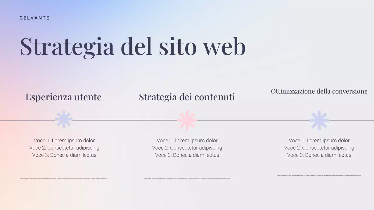 presentazione di marketing moderno blu