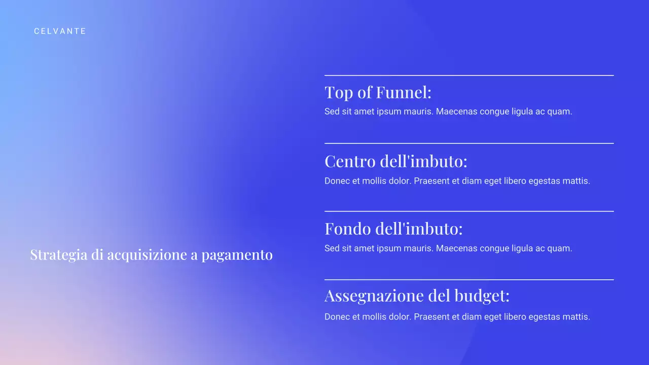 presentazione di marketing moderno blu
