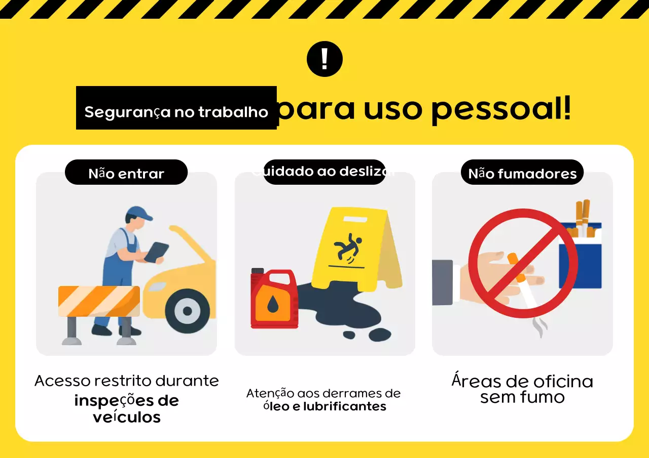 Aviso de segurança básico amarelo