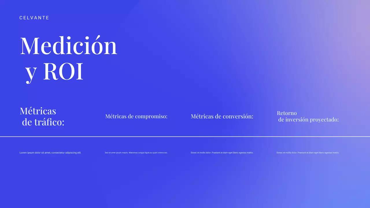 Presentación de marketing moderna azul