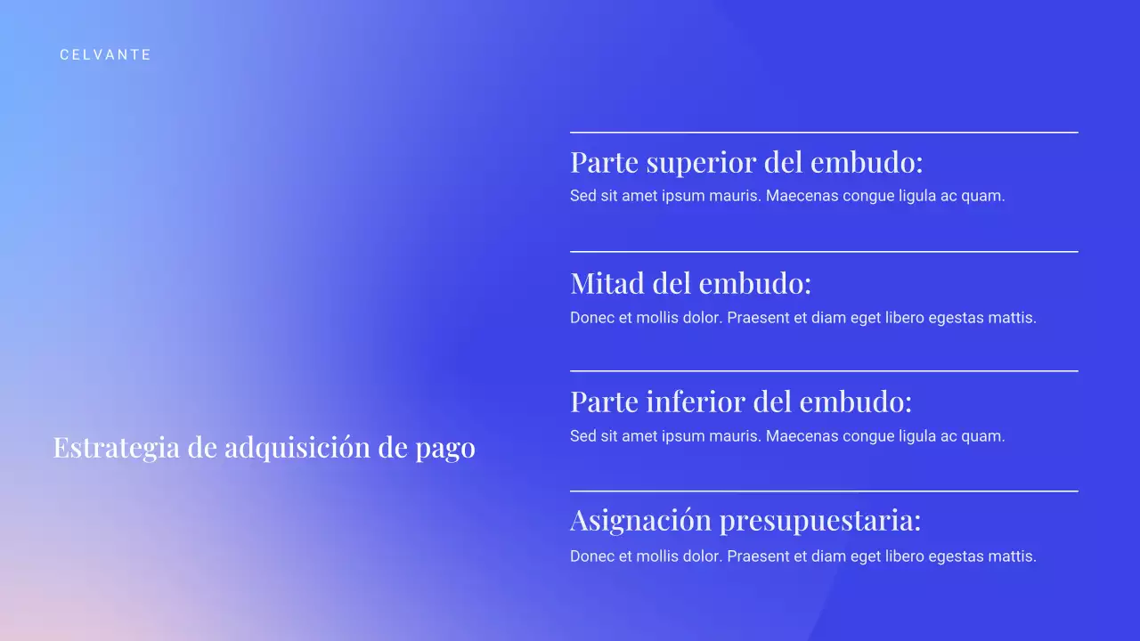 Presentación de marketing moderna azul