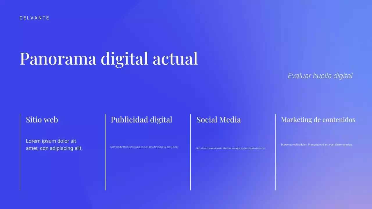 Presentación de marketing moderna azul