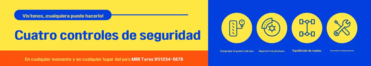 Promoción de control de seguridad Blue Modern