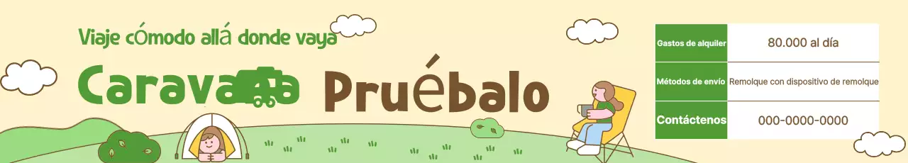 Anuncio de camping Ivory Baby