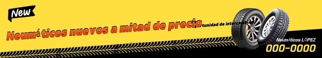 Anuncio de coche en contraste amarillo