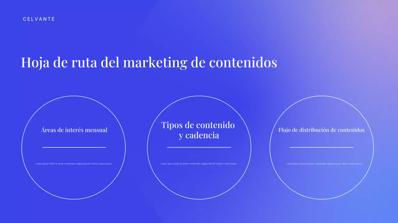 Presentación de marketing moderna azul