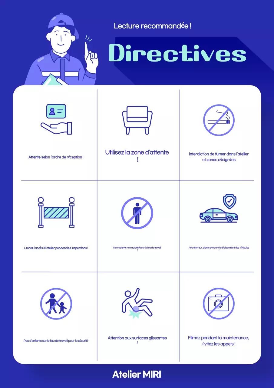 Consignes de sécurité Blue Clean