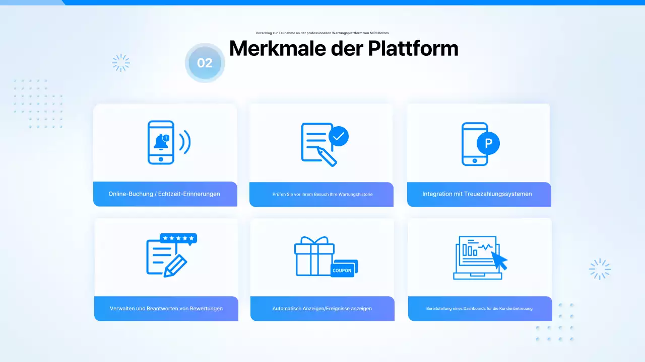 Himmelblauer moderner Autovorschlag