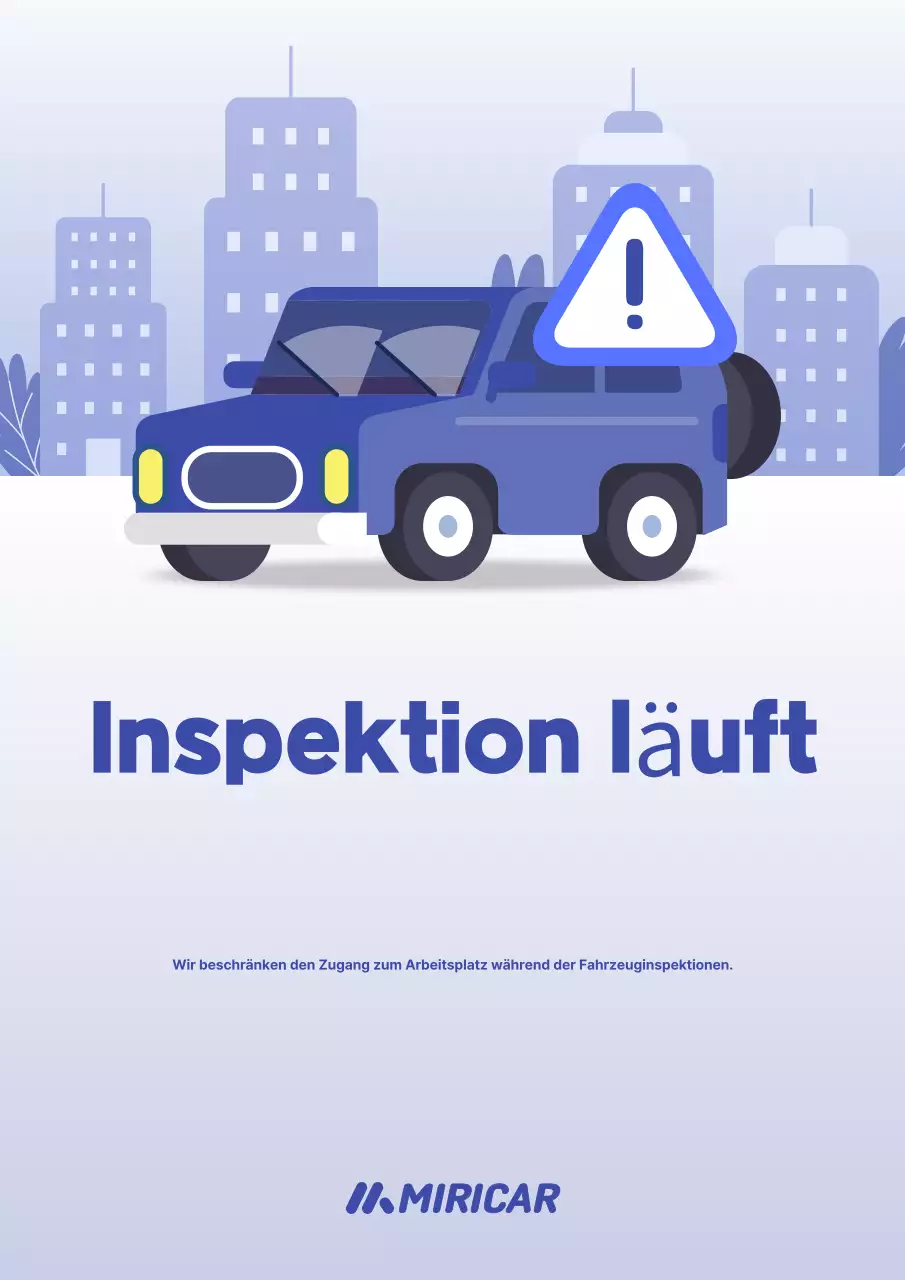Blue Simple Leitfaden zur Fahrzeuginspektion