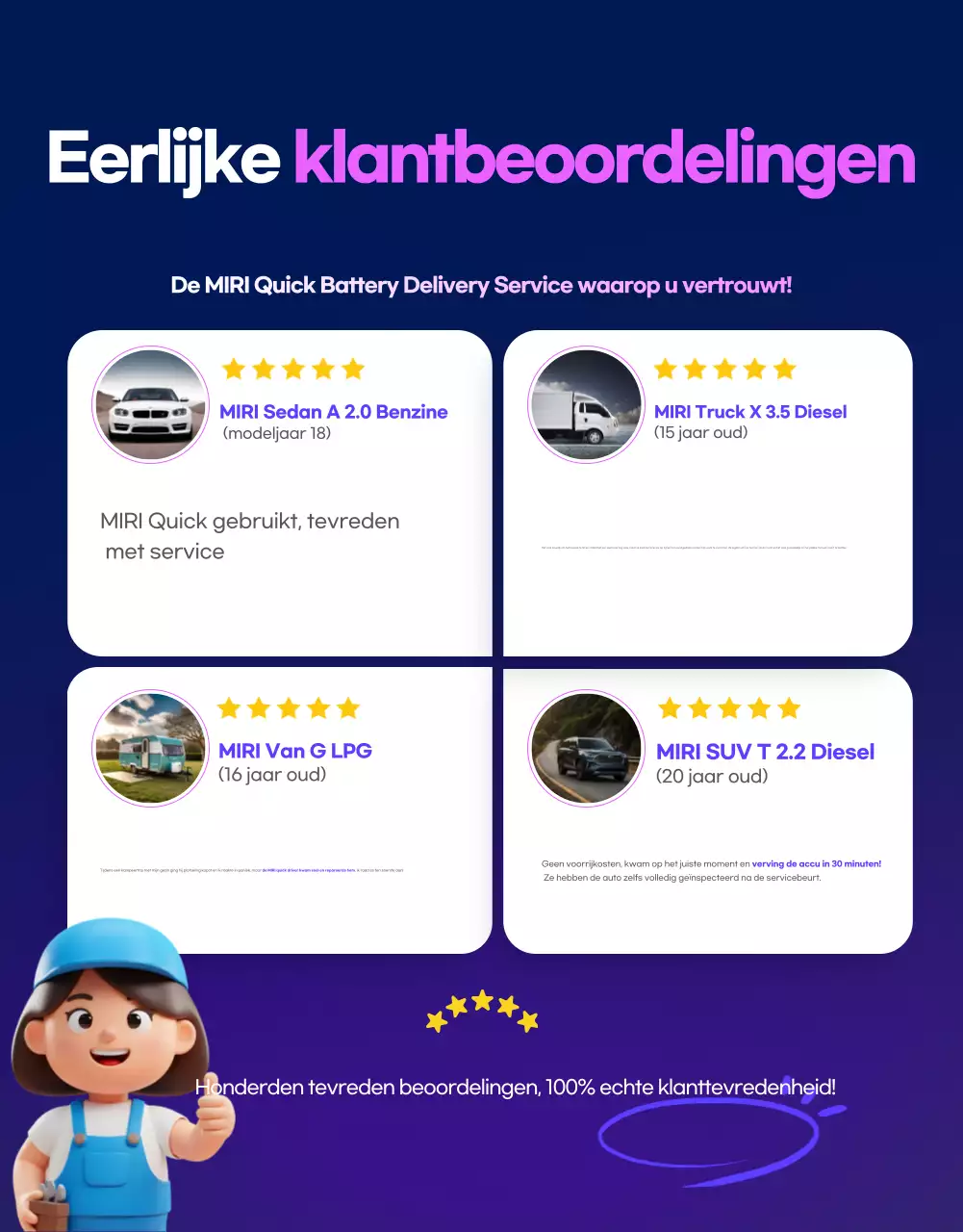 Blauwe moderne auto-advertentie