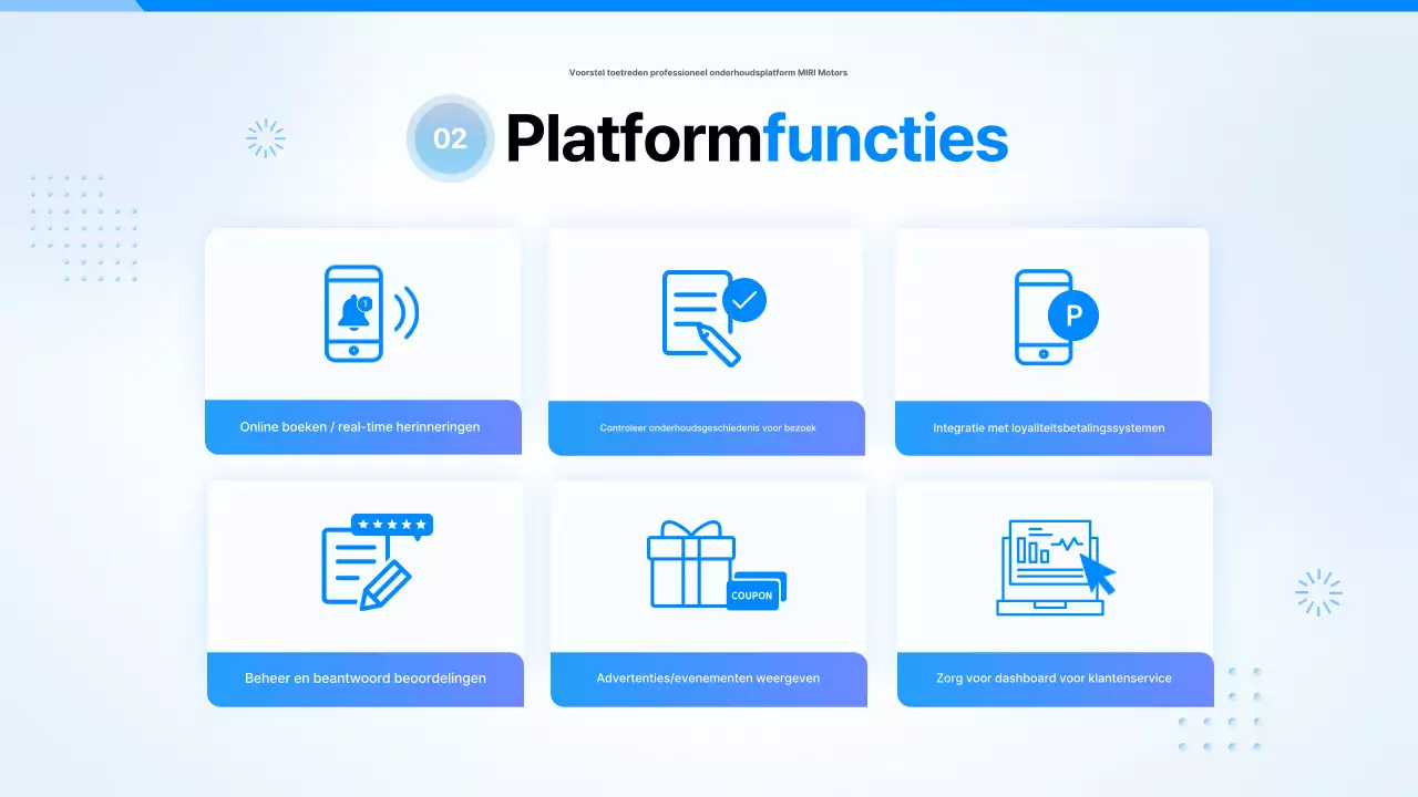 Hemelsblauwe moderne autovoorstel