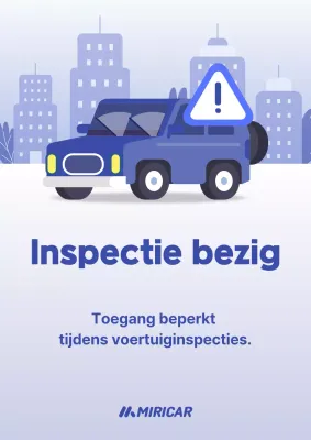 Blauwe eenvoudige voertuiginspectiegids