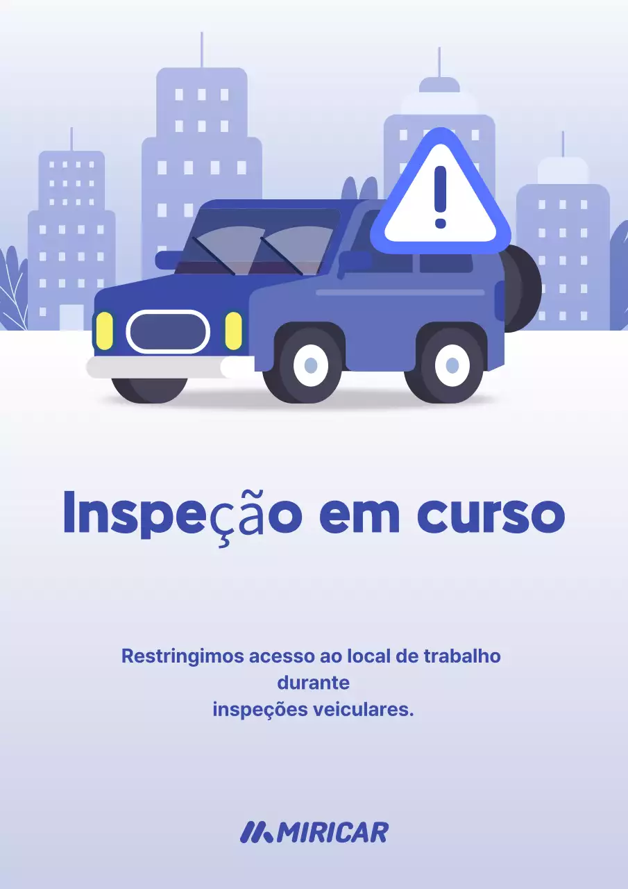 Guia de Inspeção de Veículos Simples Azul