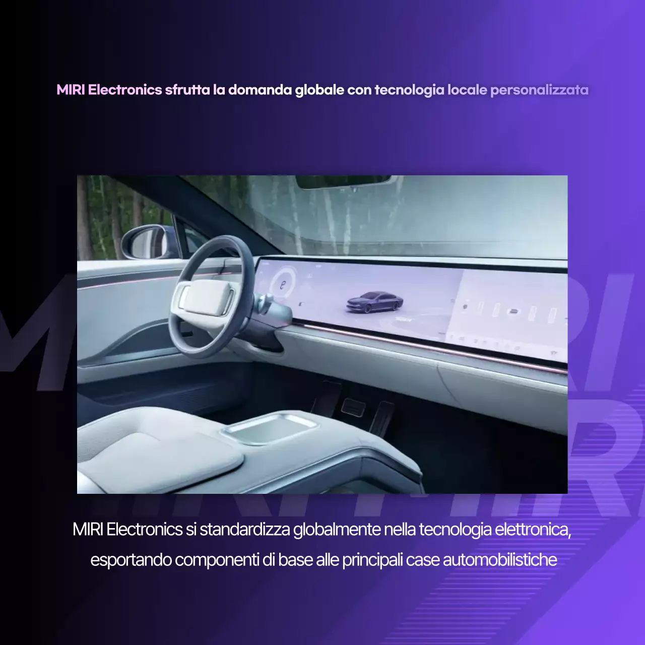 Promozione della tecnologia automobilistica moderna Bora