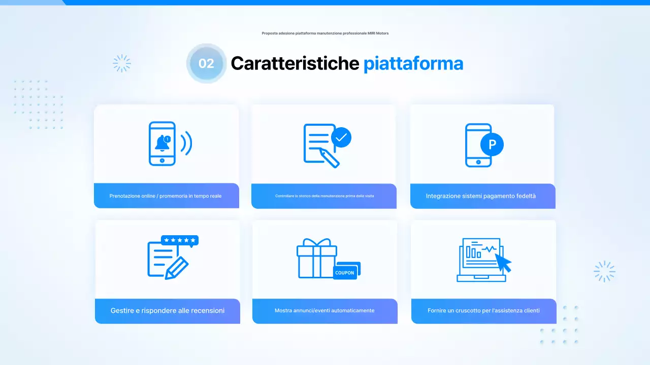 Proposta di auto moderna blu cielo