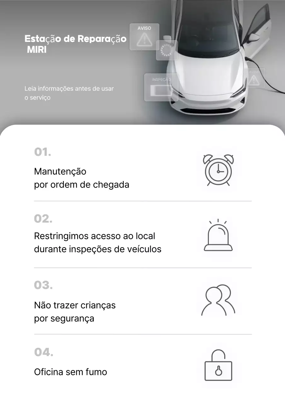 Guia de Oficina de Reparo de Carros Simples Cinza