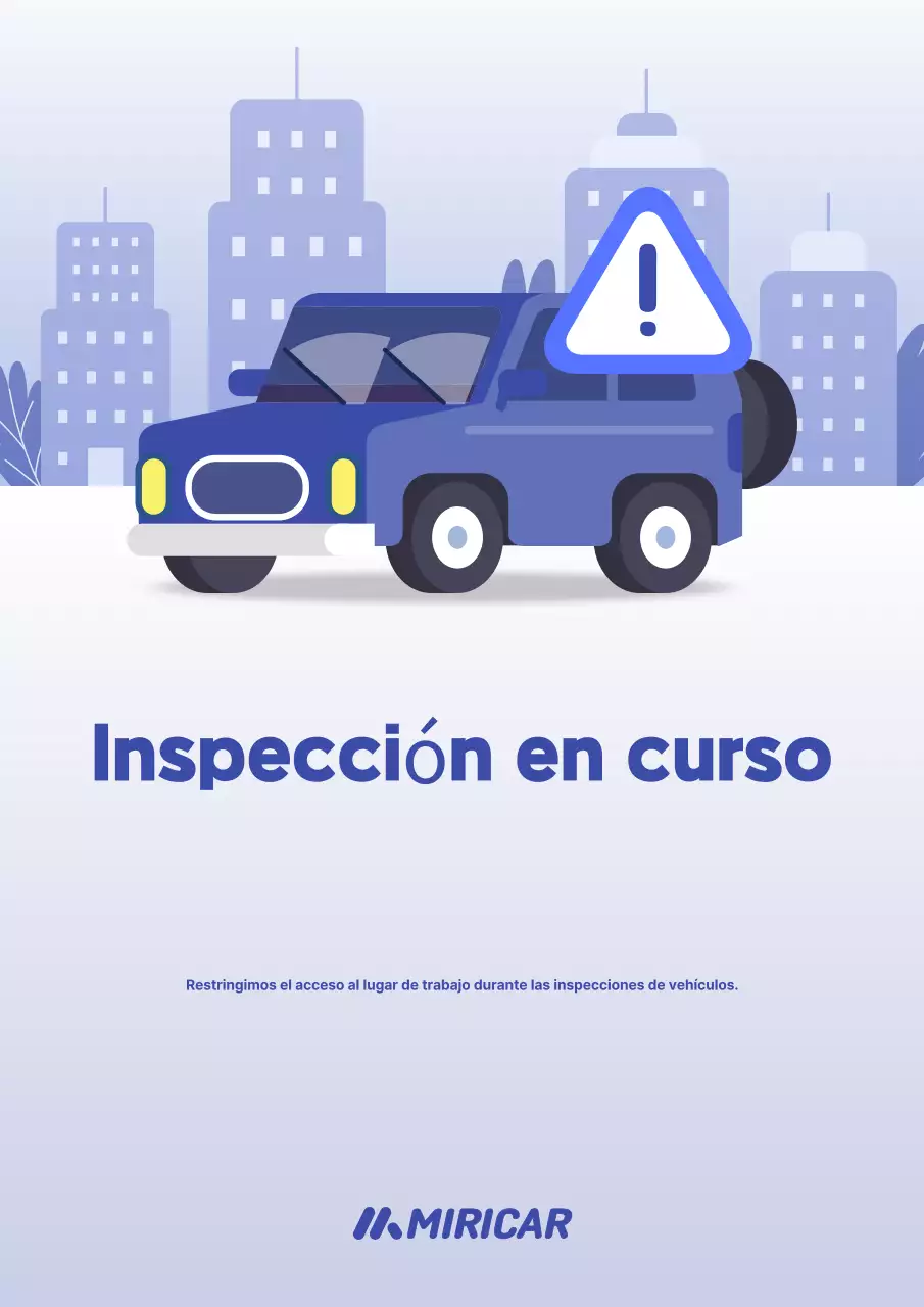 Guía sencilla de inspección de vehículos azul