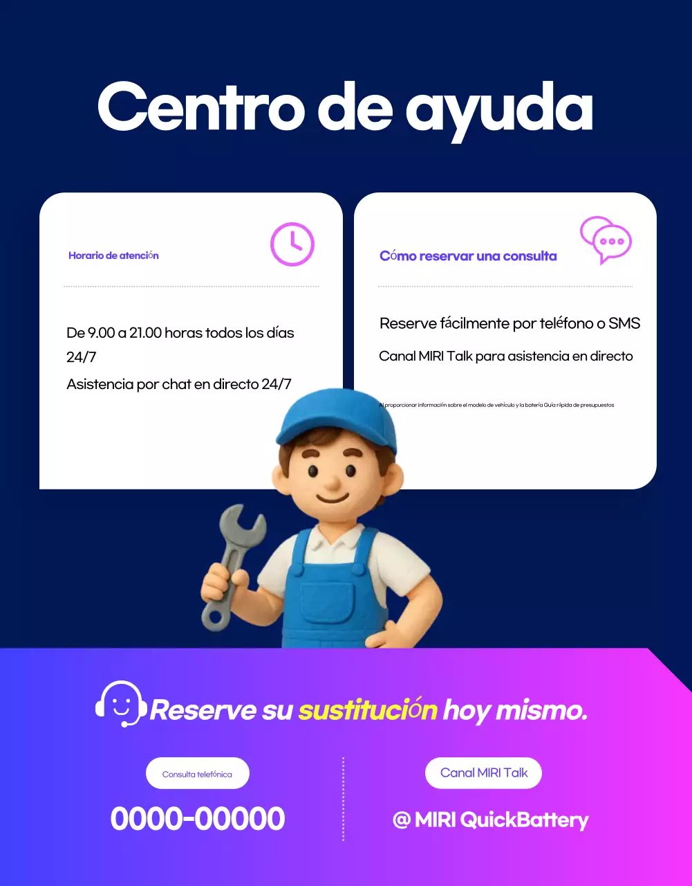 Anuncio de coche moderno azul