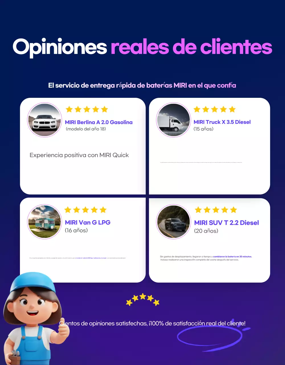 Anuncio de coche moderno azul