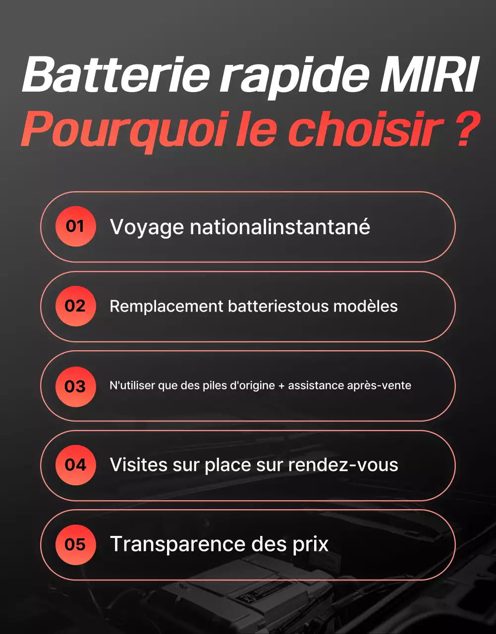 publicité pour une voiture moderne rouge