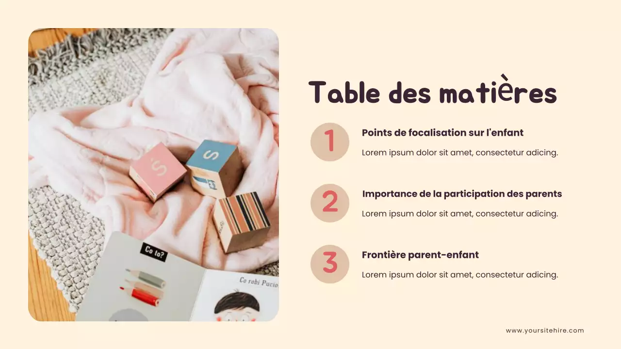 Présentation illustrée sur l'enseignement à domicile en jaune