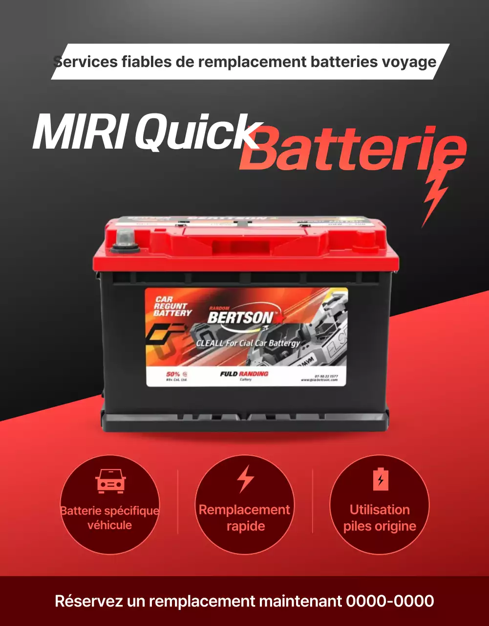 publicité pour une voiture moderne rouge