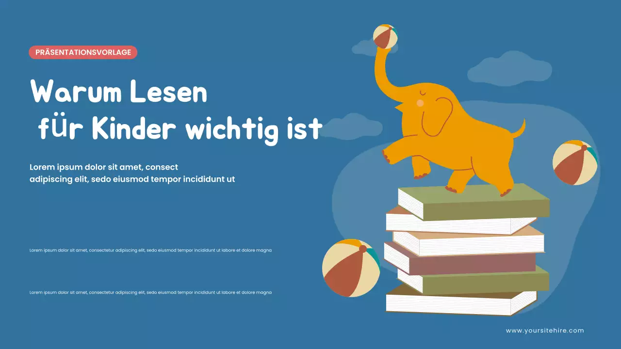 Gelbe illustrierte Präsentation zum Thema Heimunterricht