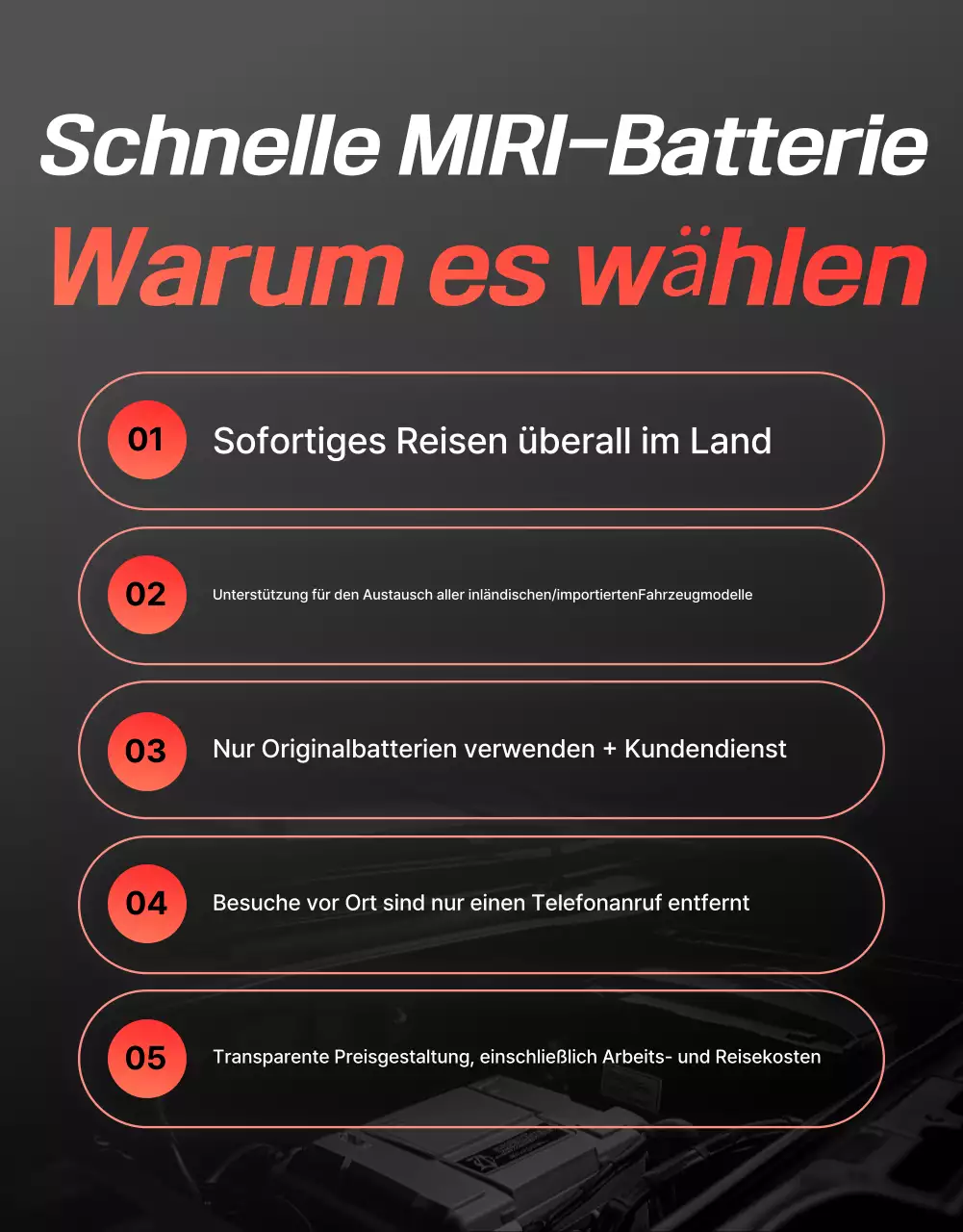 rote moderne Autowerbung