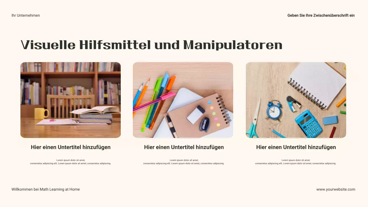 Elternhandbuch für die alltägliche Mathematik zu Hause - Präsentation