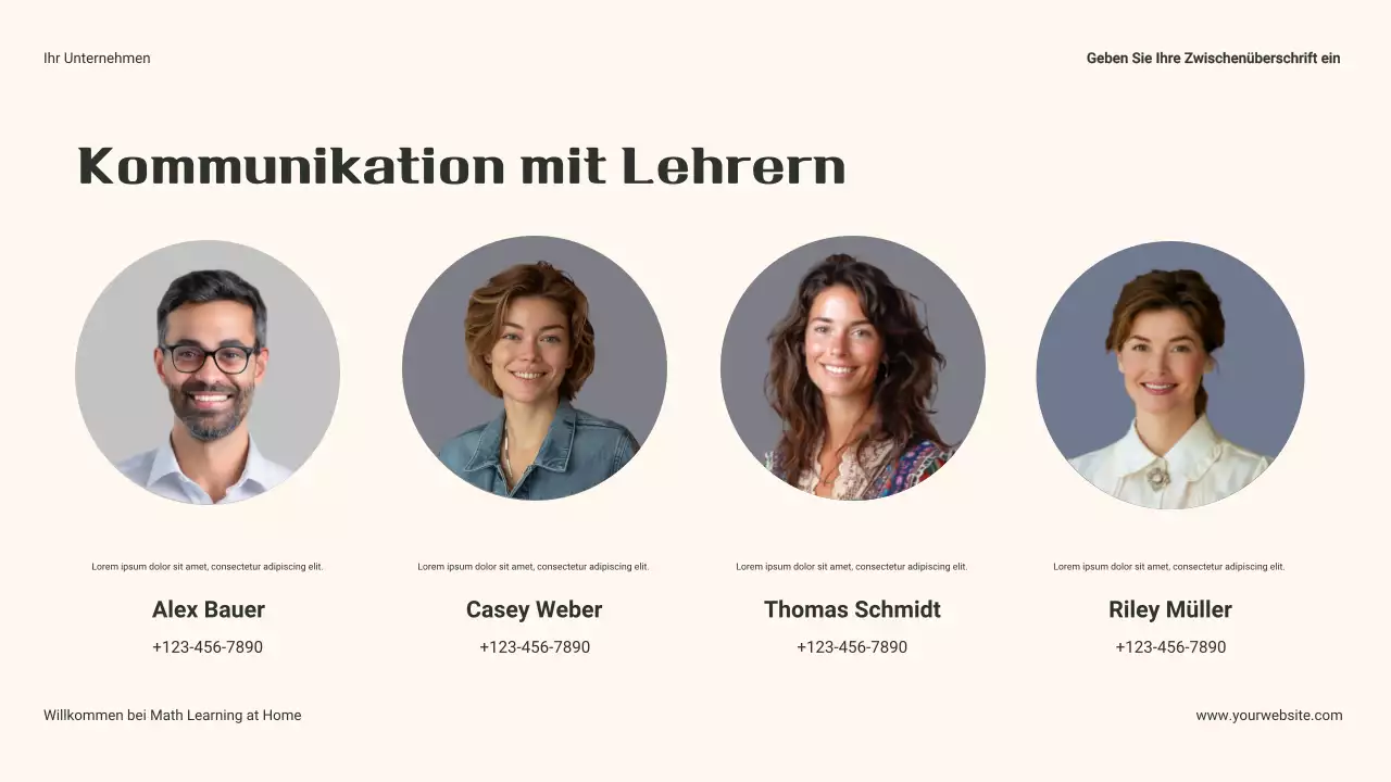 Elternhandbuch für die alltägliche Mathematik zu Hause - Präsentation