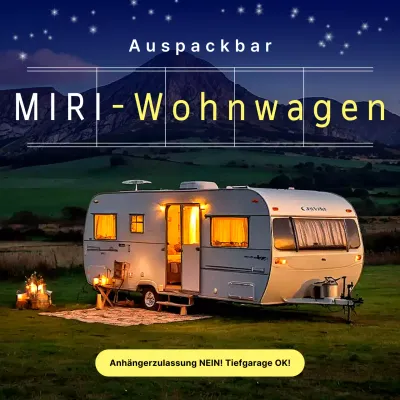Marineblaue moderne Wohnmobil-Werbung
