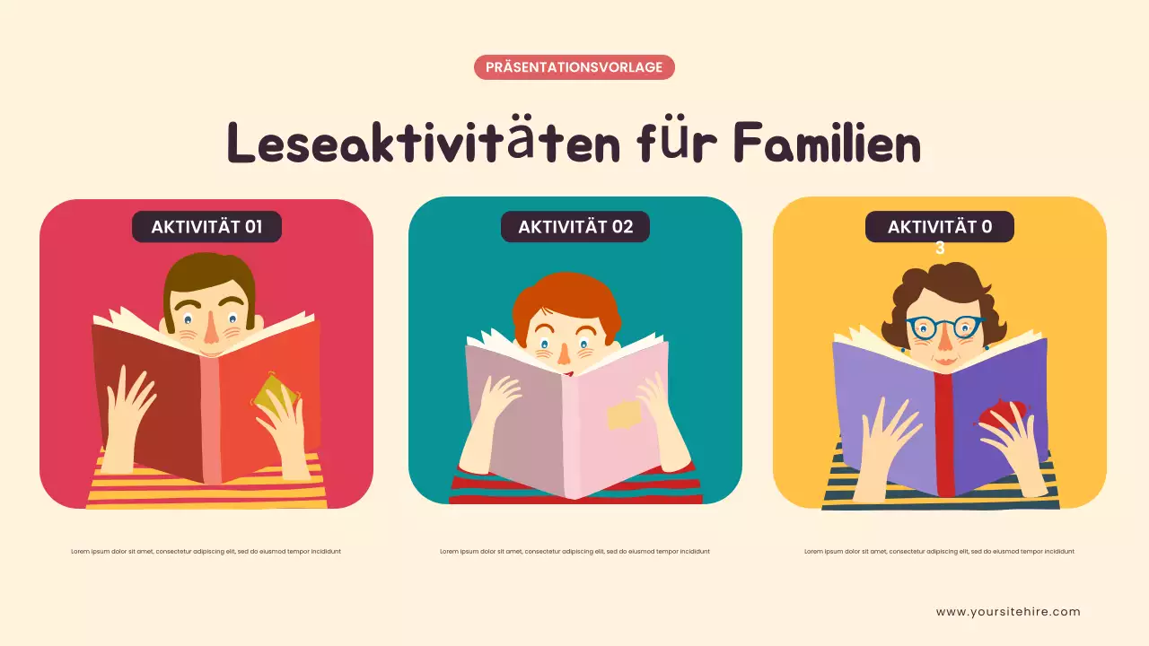 Gelbe illustrierte Präsentation zum Thema Heimunterricht