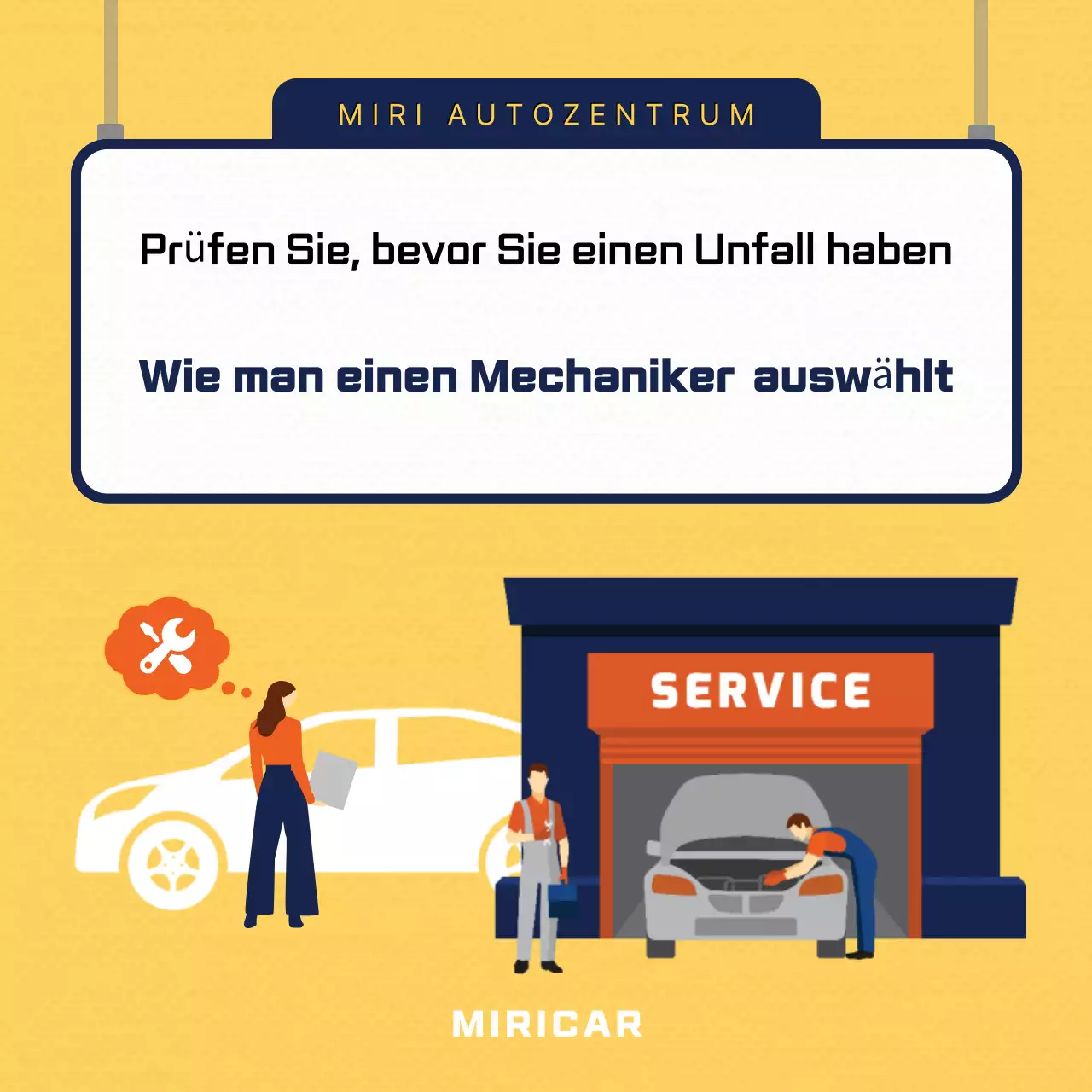 Gelbe moderne Autowerbung