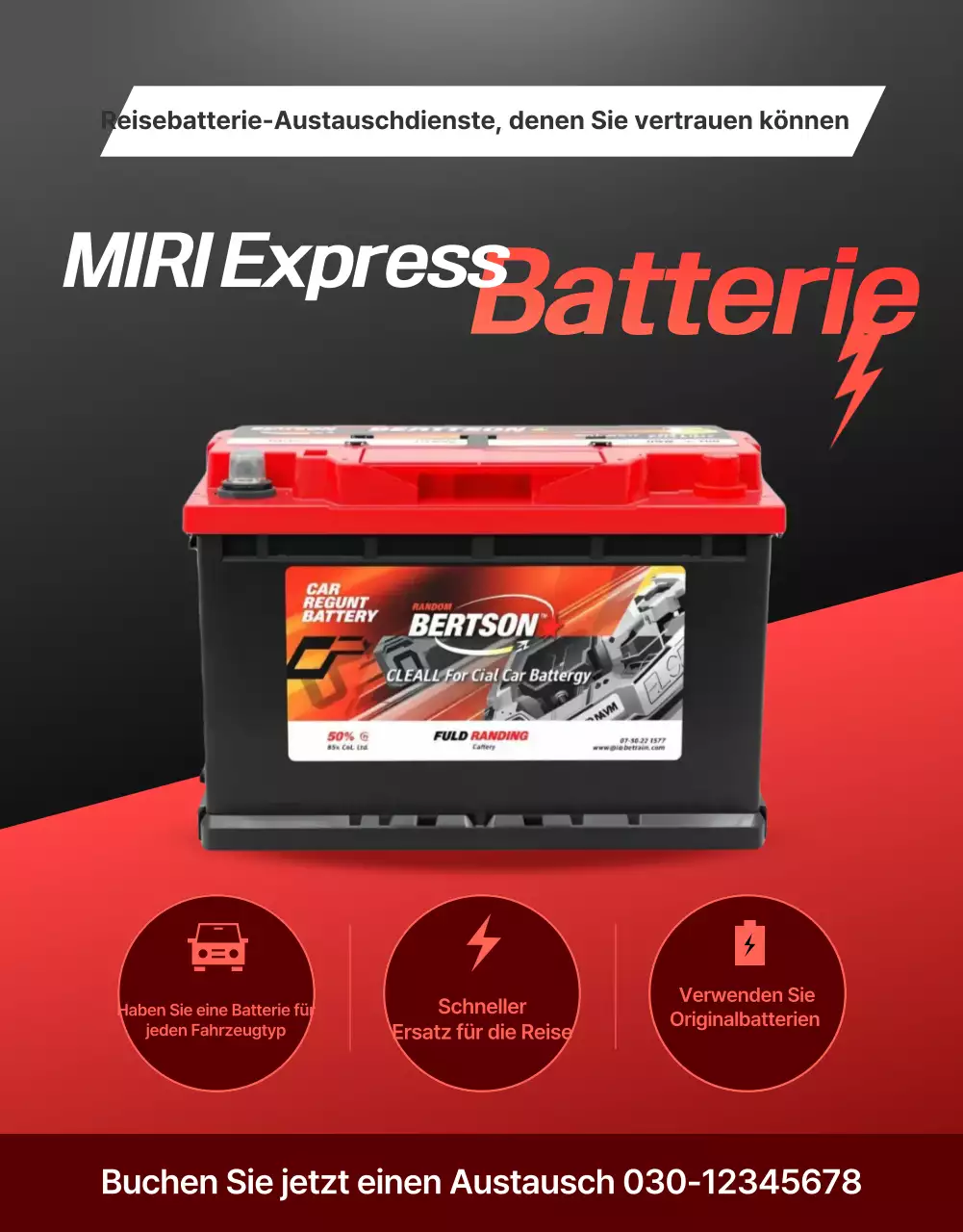 rote moderne Autowerbung