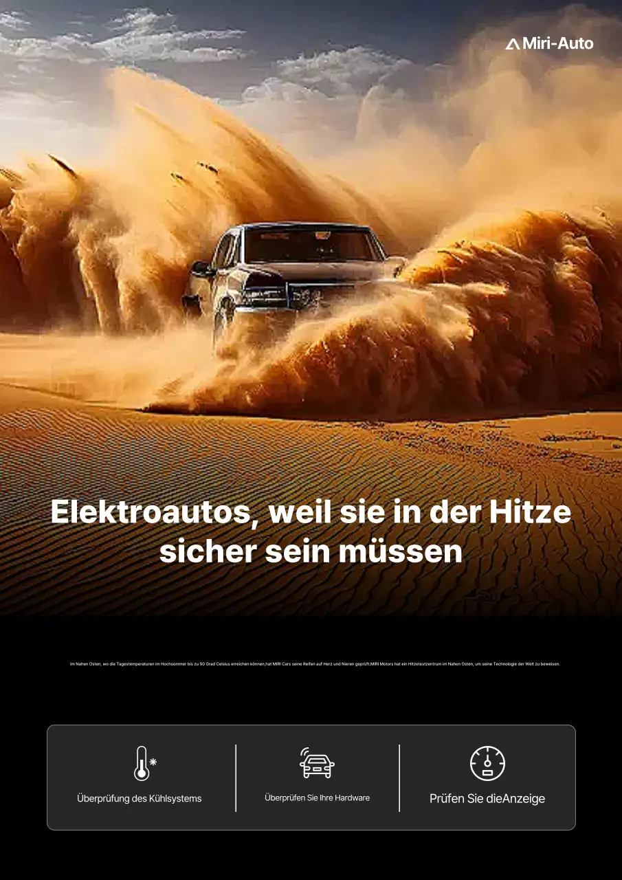 Braune moderne Werbung für Elektroautos