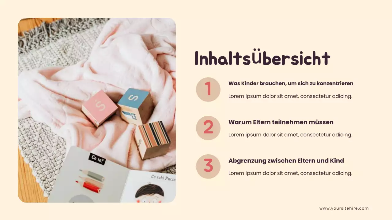 Gelbe illustrierte Präsentation zum Thema Heimunterricht