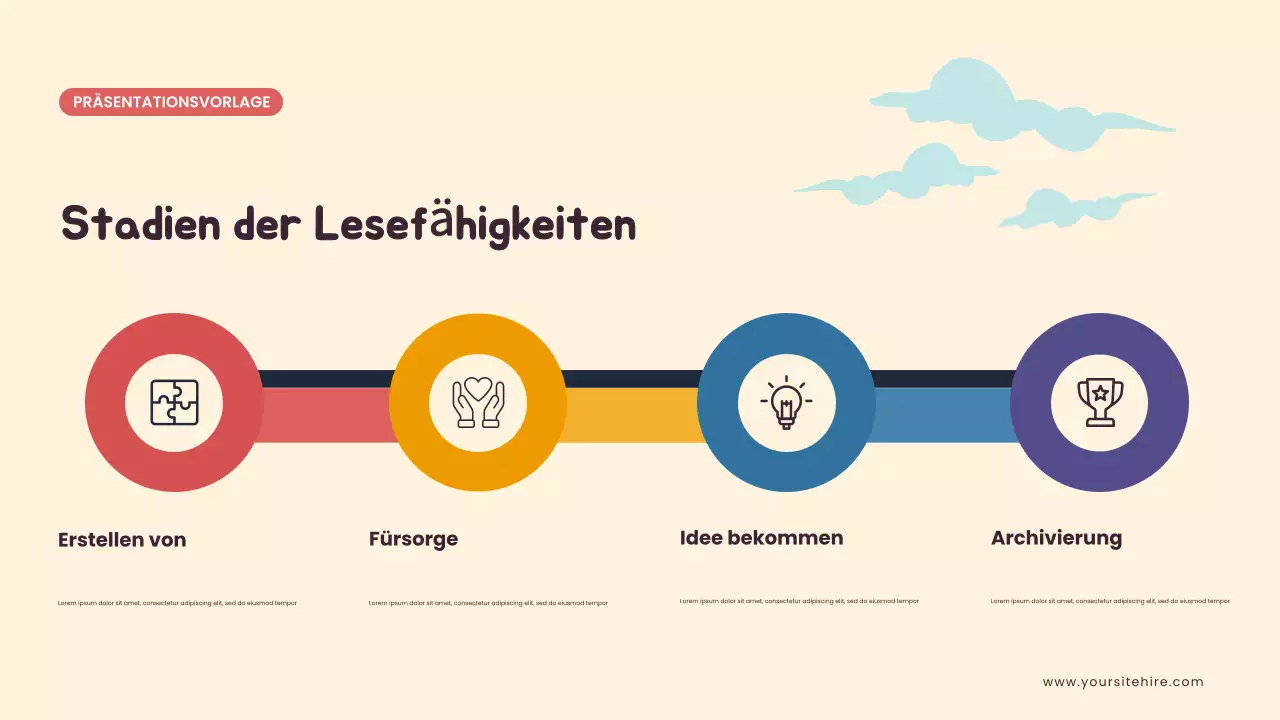 Gelbe illustrierte Präsentation zum Thema Heimunterricht