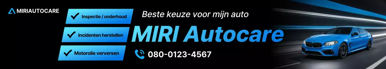 Advertentie voor een blauwe moderne autofiliaal