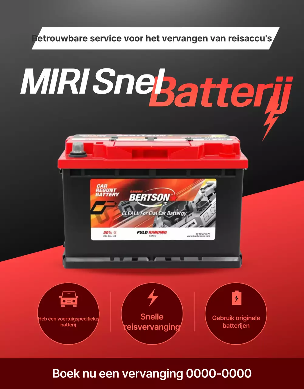 rode moderne auto reclame