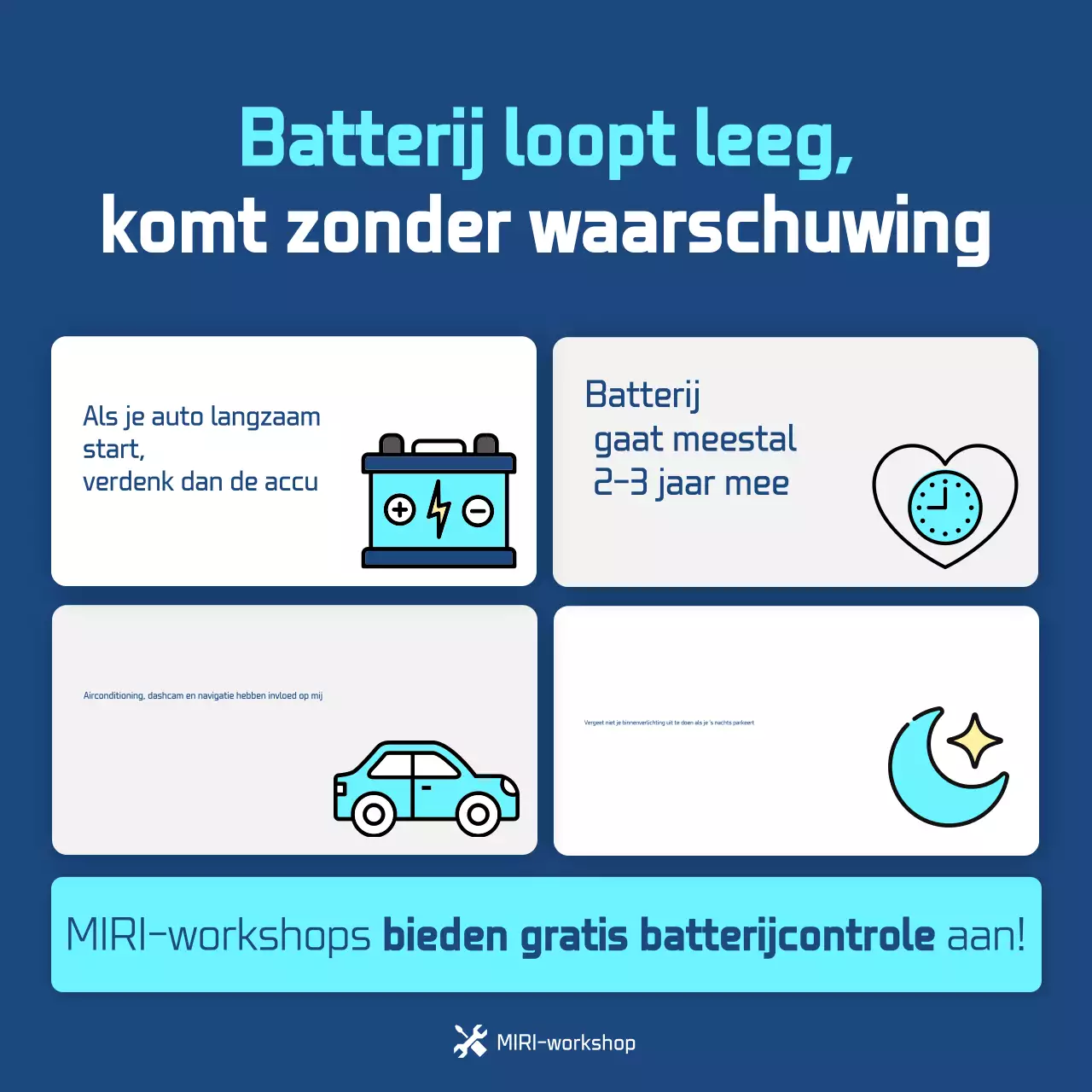 Blauwe moderne auto-inspectiegids