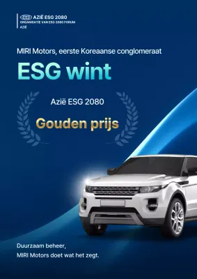 Blue Modern Car Corporate Sustainability Promotie