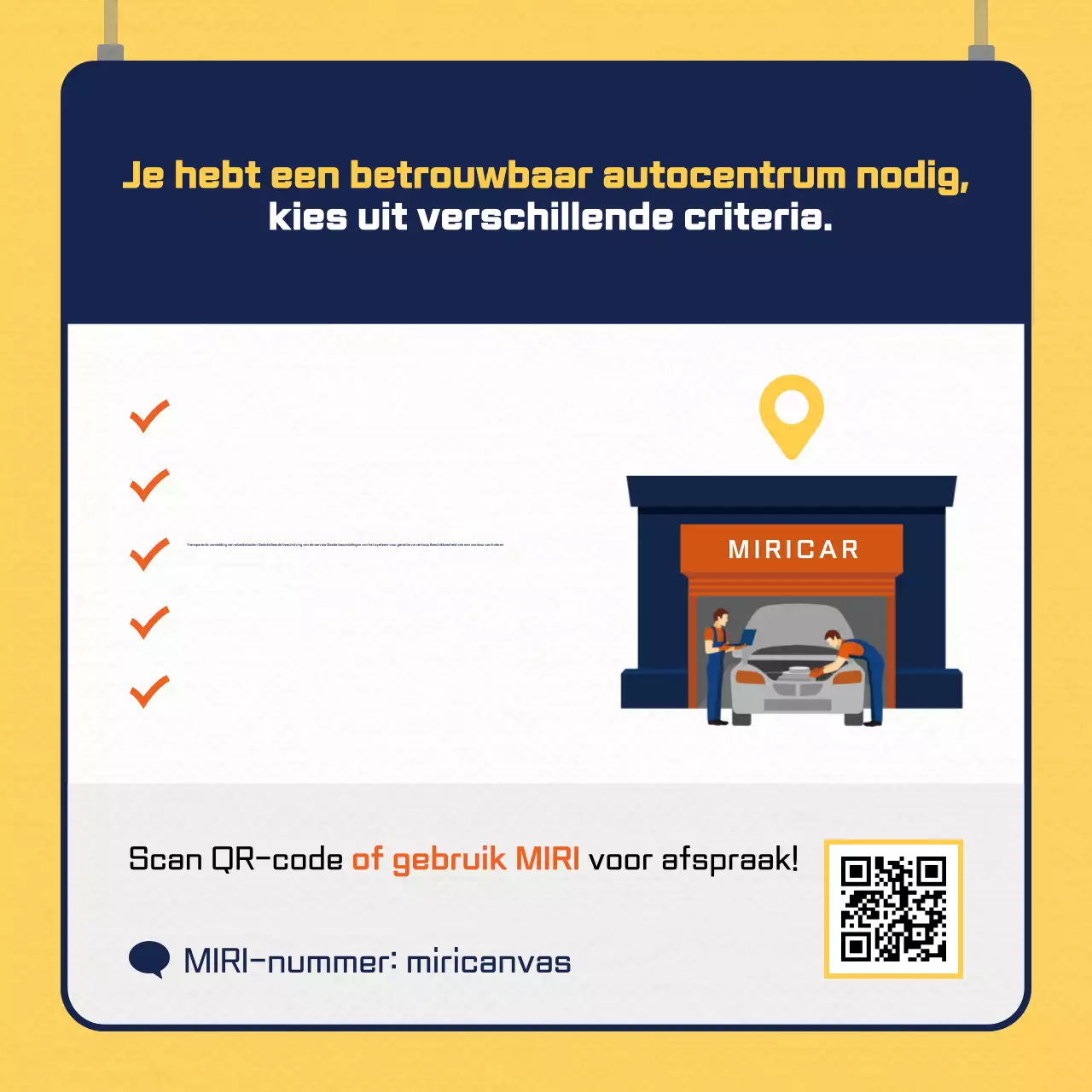 Gele moderne auto-advertentie