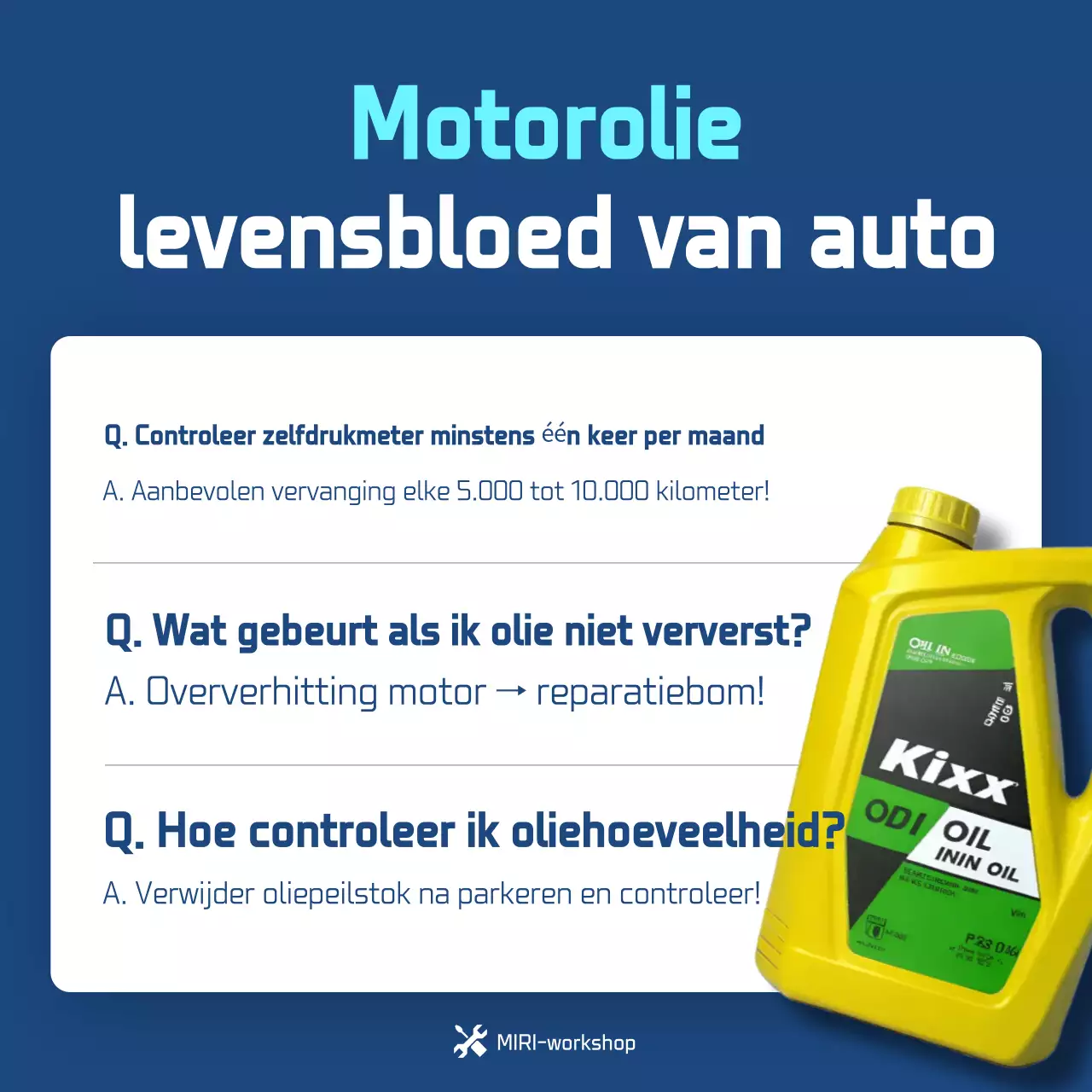 Blauwe moderne auto-inspectiegids