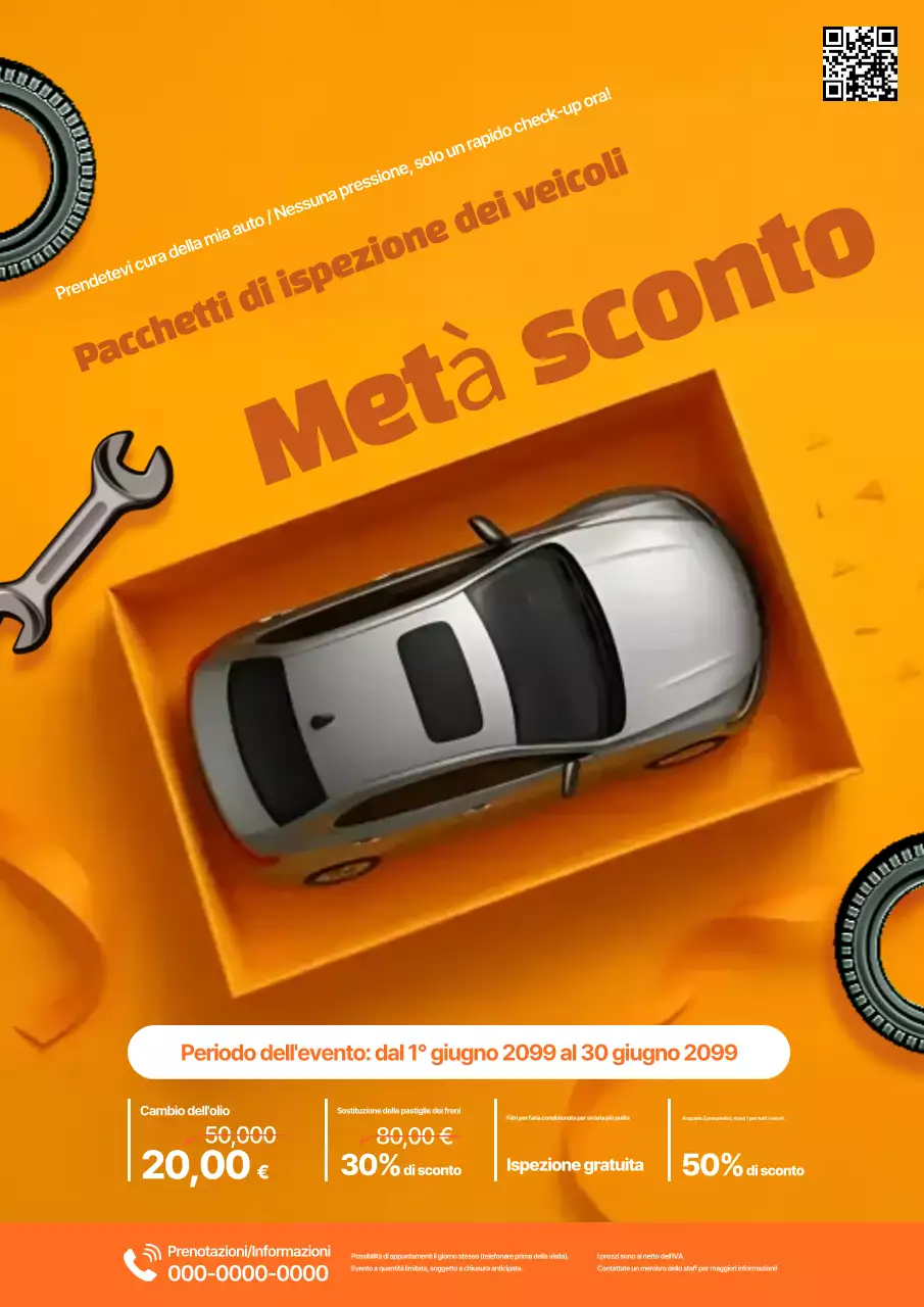 Evento di sconto per la cura dell'auto moderna Orange